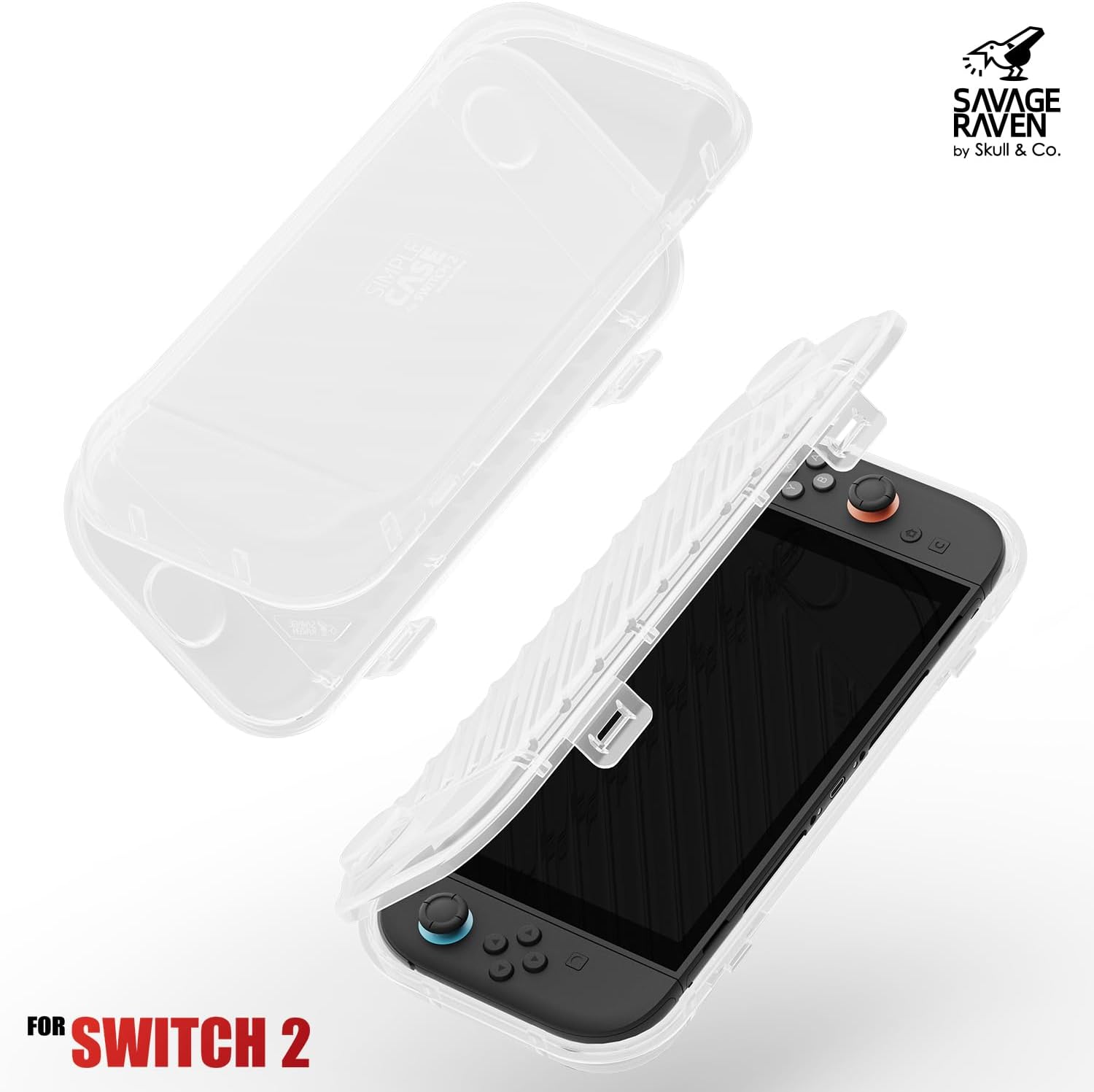 Detalle 2 de Savage Raven Schutzhülle für Nintendo Switch 2 – klare, schlanke Hartschale von Skull & Co.