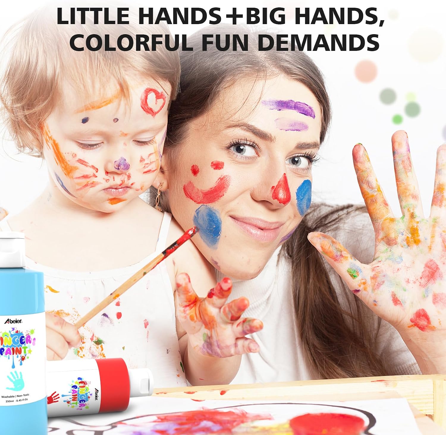 Thumbnail 5 de ABEIER Fingerfarben Kinder Ungiftig 12 × 250 ml – Waschbar, Abwaschbar, Für Kindergarten und Schule