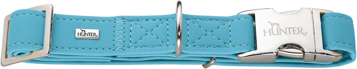 Detalle 2 de HUNTER Hundehalsung SOFTIE ALU-STRONG – Größe M, braun, Nubukoptik