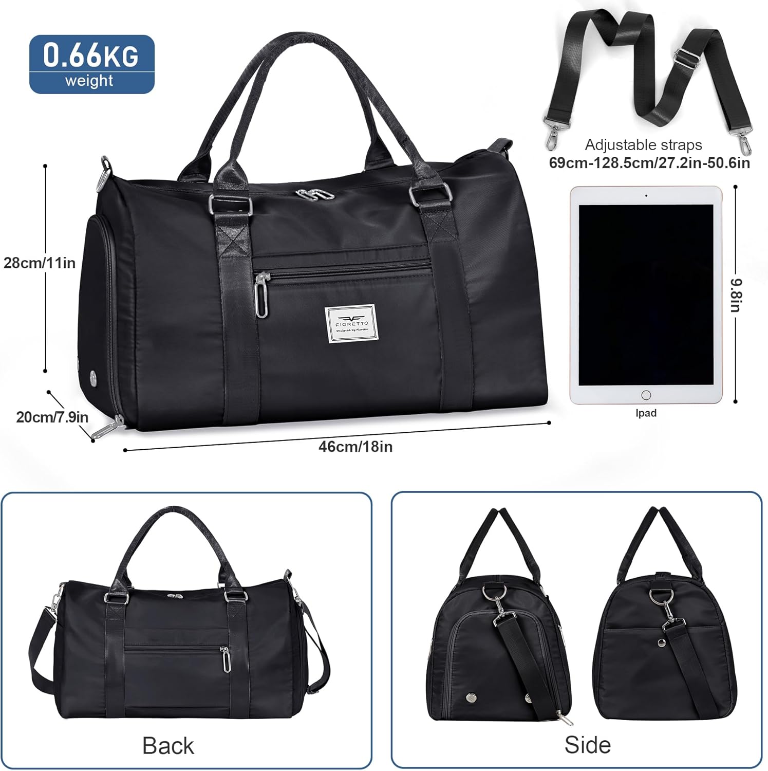 Thumbnail 2 de FIORETTO Gym Bag 45x28x20 cm