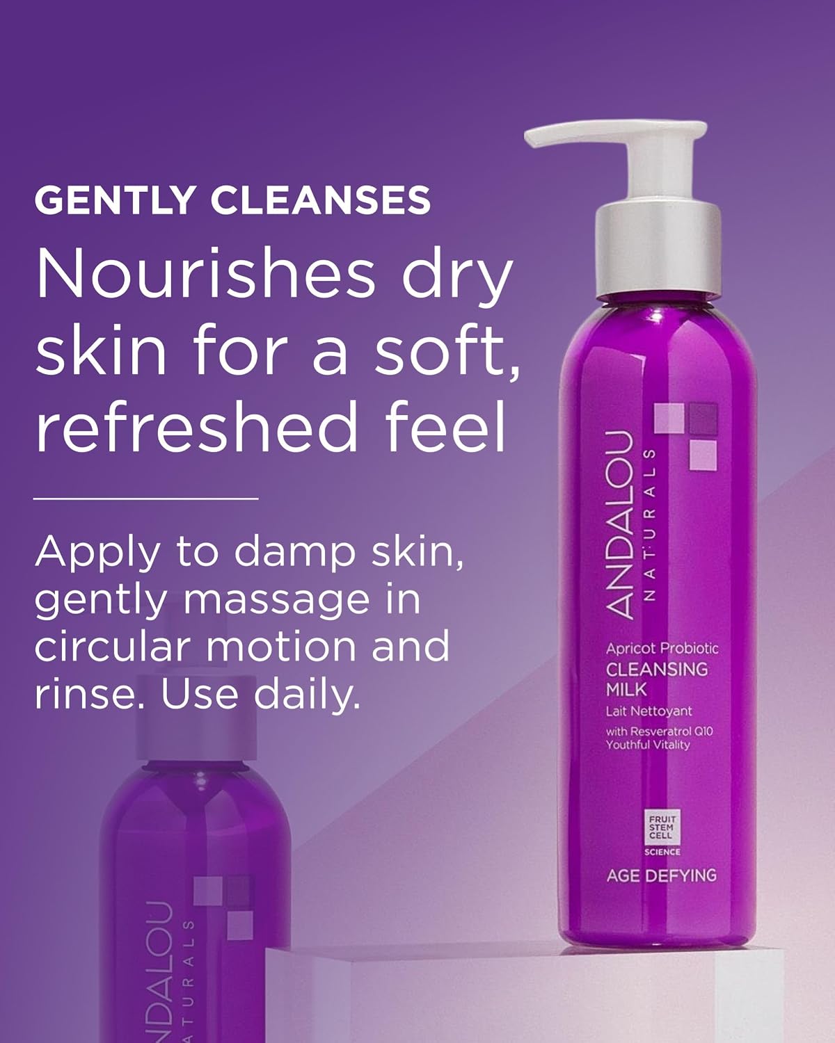 Detalle 2 de Andalou Naturals Apricot Probiotic Cleansing Milk 6 fl oz