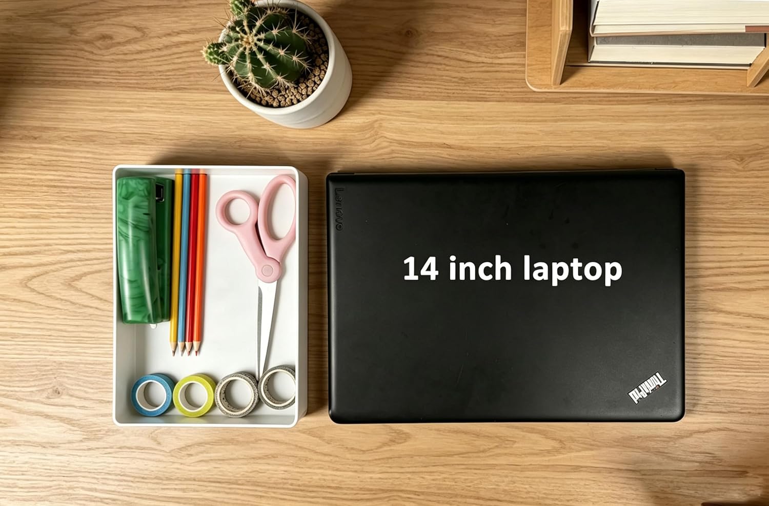 Thumbnail 5 de Amazon Basics Rectangular Plastic Desk Organizer with Storage Trays (White)