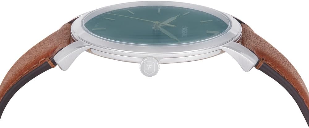 Detalle de Fossil Herrenuhr The Minimalist 3H FS5439 – Quarz, 44 mm Gehäuse und Lederarmband