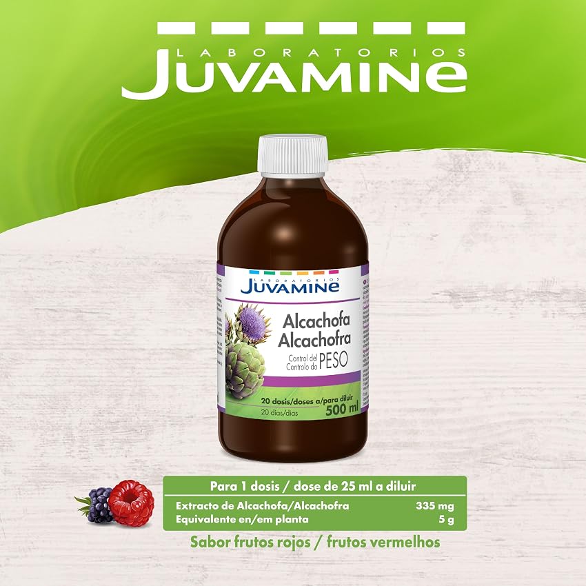 Detalle 2 de JUVAMINE Botella Alcachofa 20 Días Sistema Digestivo 🍃