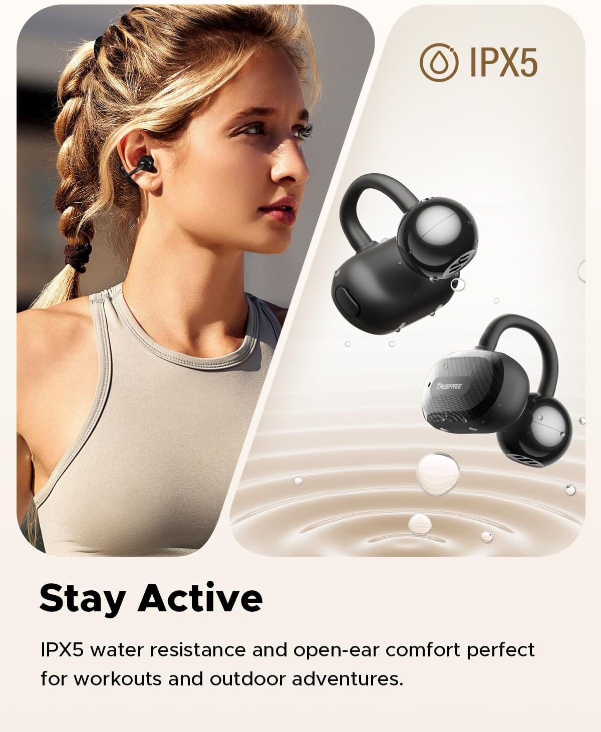 Thumbnail 6 de truefree C10 open‑ear earbuds 28H playtime