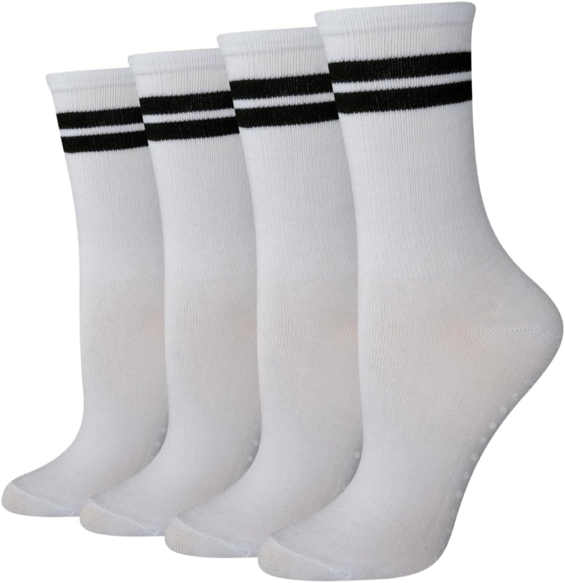 Thumbnail 3 de Amazon Essentials Women’s Non-Slip Pilates Crew Socks with Grips (4 pairs)