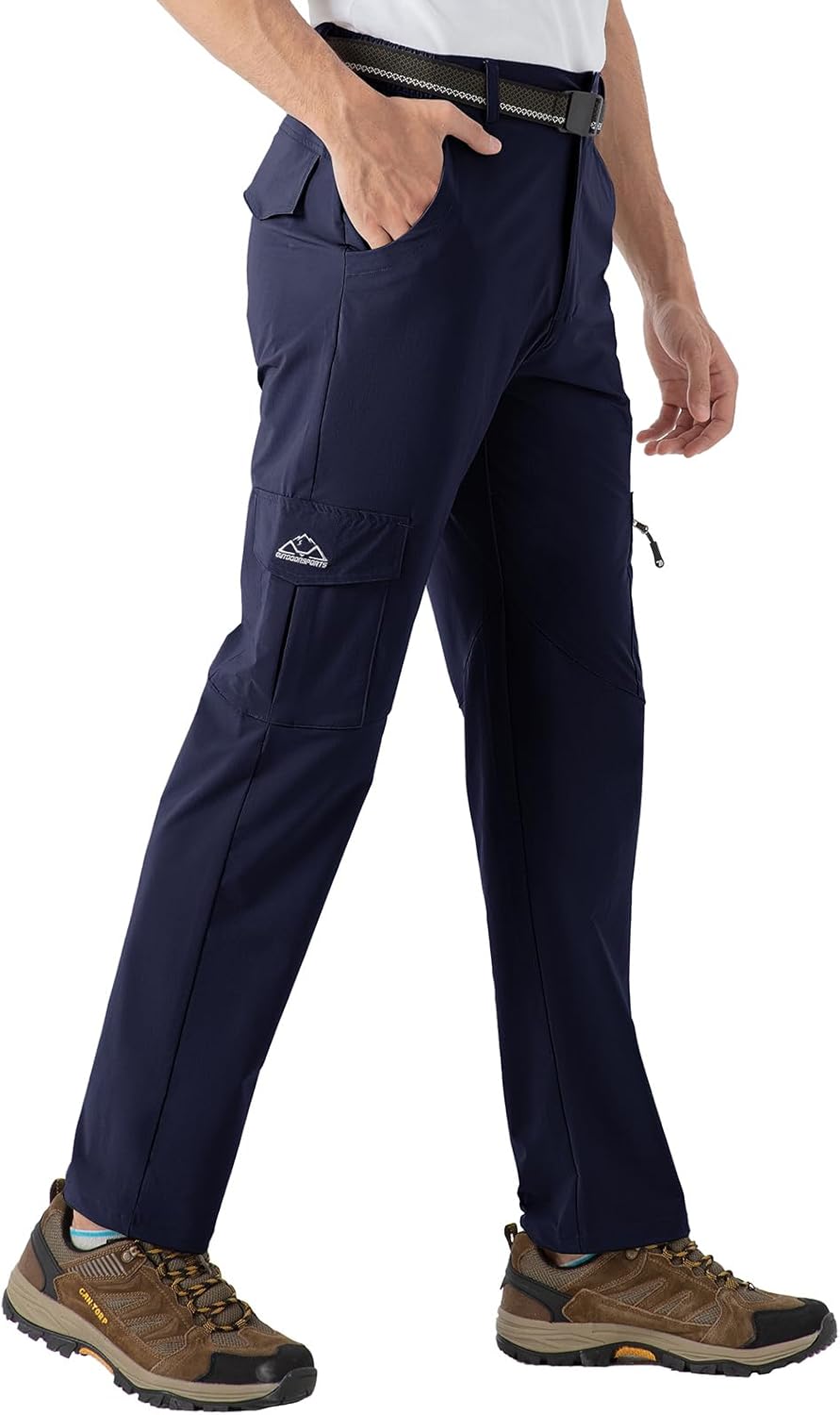 Thumbnail 6 de Rdruko Men's Hiking Pants, Lightweight Quick-Dry, Water-Resistant, 6 Pockets