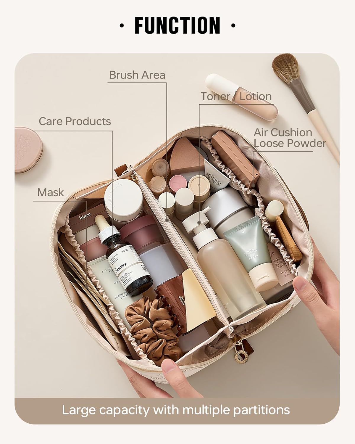 Detalle 2 de EACHY Travel Makeup Bag 5-Day Capacity