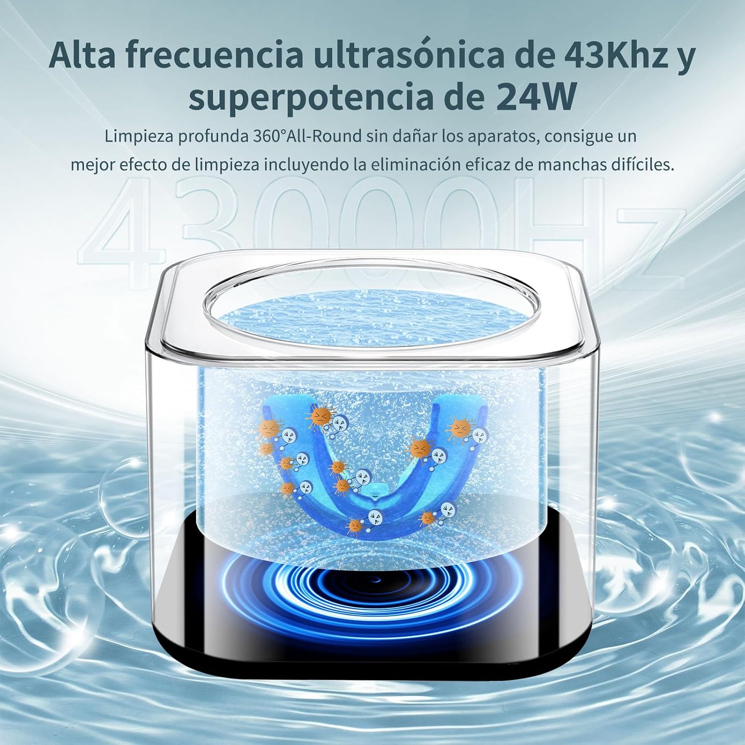 Detalle 2 de Limpiador Ultrasonidos Dental 43KHz 200ml