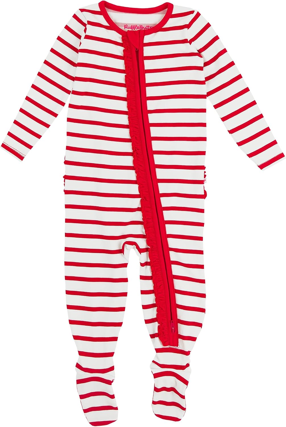 Detalle 1 de RuffleButts Toddler Footie Pajamas Modal Blend