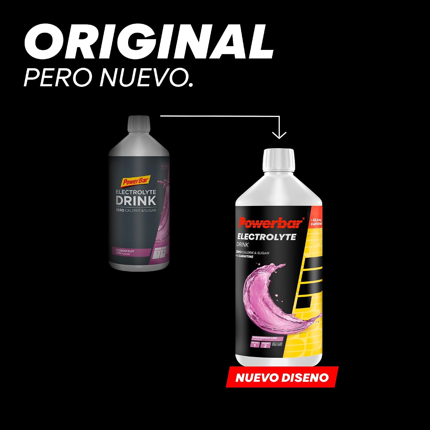 Detalle 2 de Powerbar Elektrolyte Drink Passionfruit Lime 1000ml jarabe cero calorías 🥤