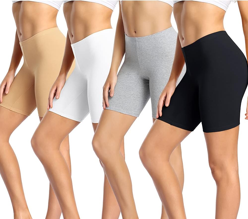 Thumbnail 6 de wirarpa Women's Cotton Boy Shorts Underwear: Anti-Chafing Soft Biker Shorts, 4 Pack