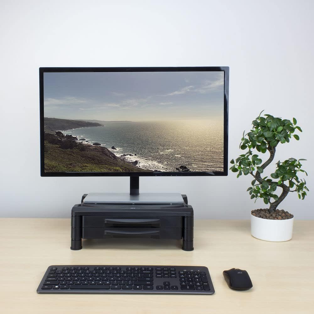 Thumbnail 3 de ACT Monitorständer AC8215 mit 2 Schubladen – höhenverstellbar, bis 32" Monitor