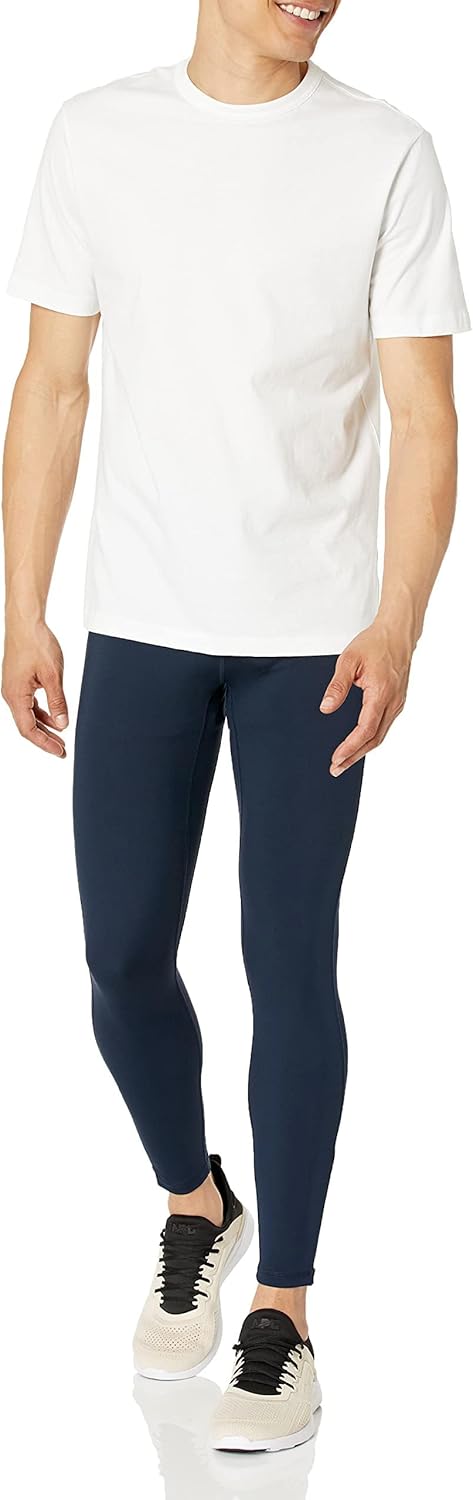 Detalle de Amazon Essentials Leggings modellanti sportivi da uomo per corsa, palestra e allenamento – Strato Base