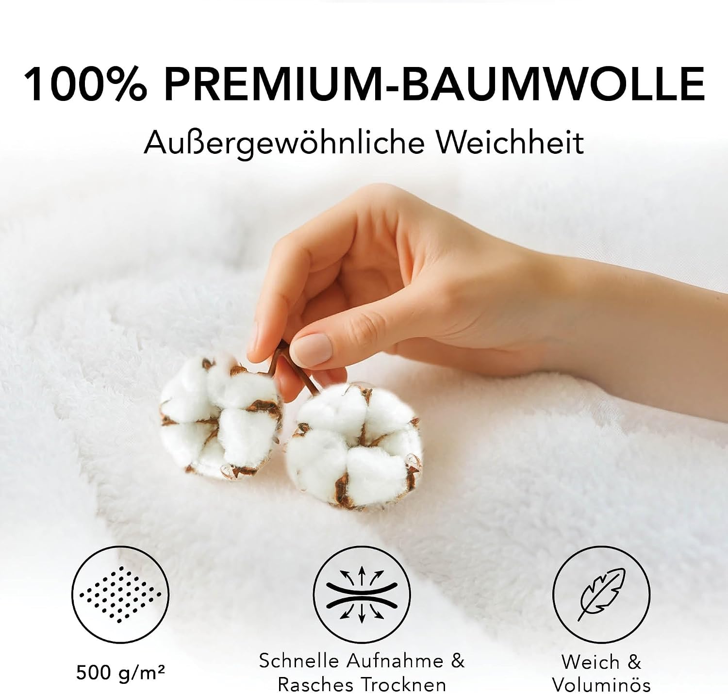 Thumbnail 1 de Ôhm Waschhandschuh 10er-Set | 15x20 cm, 100% Baumwolle, 500 g/m², Tannengrün, extra weich & saugstark