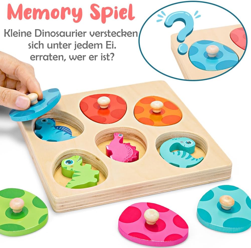 Detalle de LZDMY dinosaur Montessori puzzle toy set