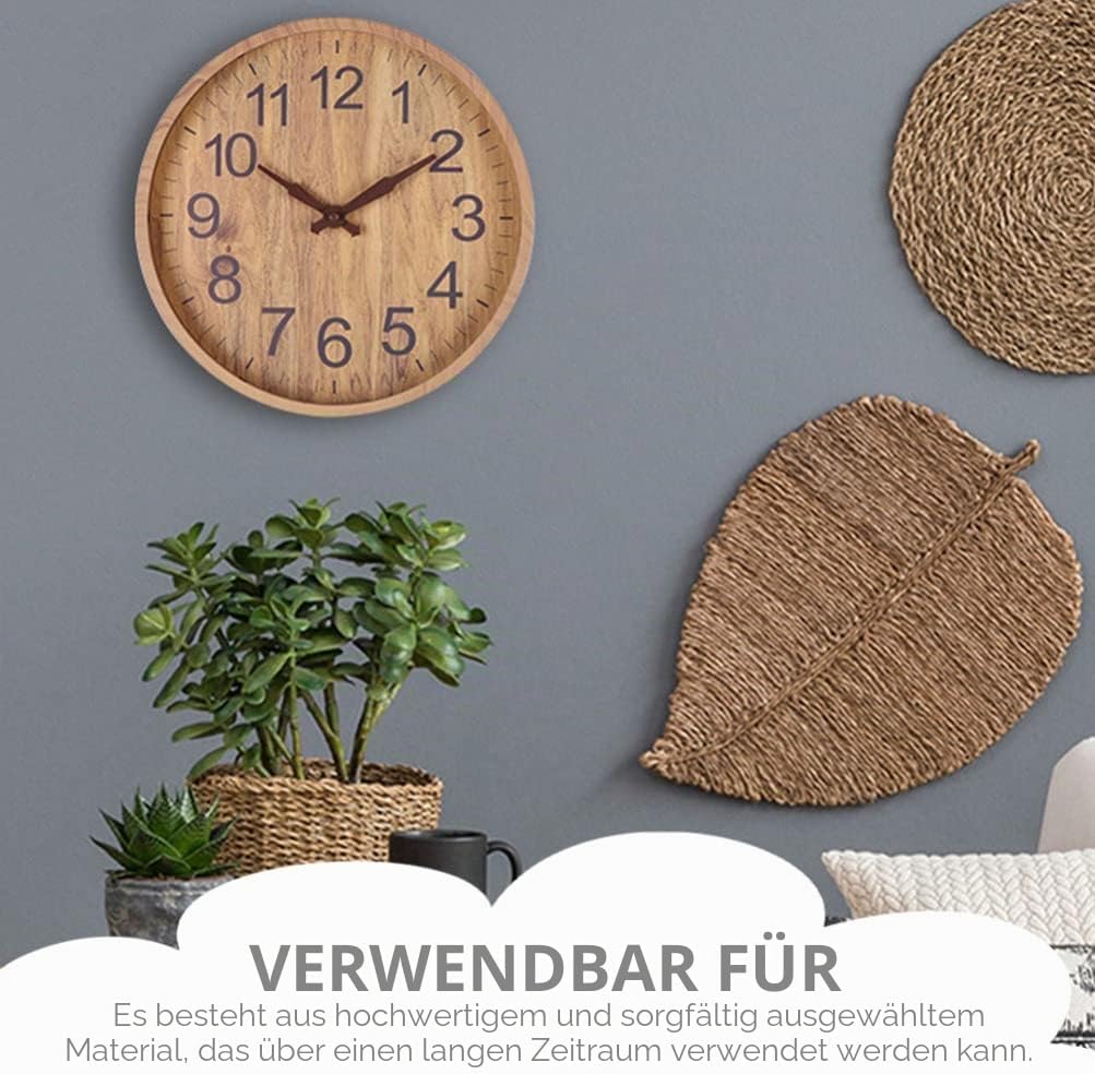 Thumbnail 3 de FOMIYES Wanduhr Bauernhaus – rustikale Quarz-Wanduhr mit arabischen Ziffern