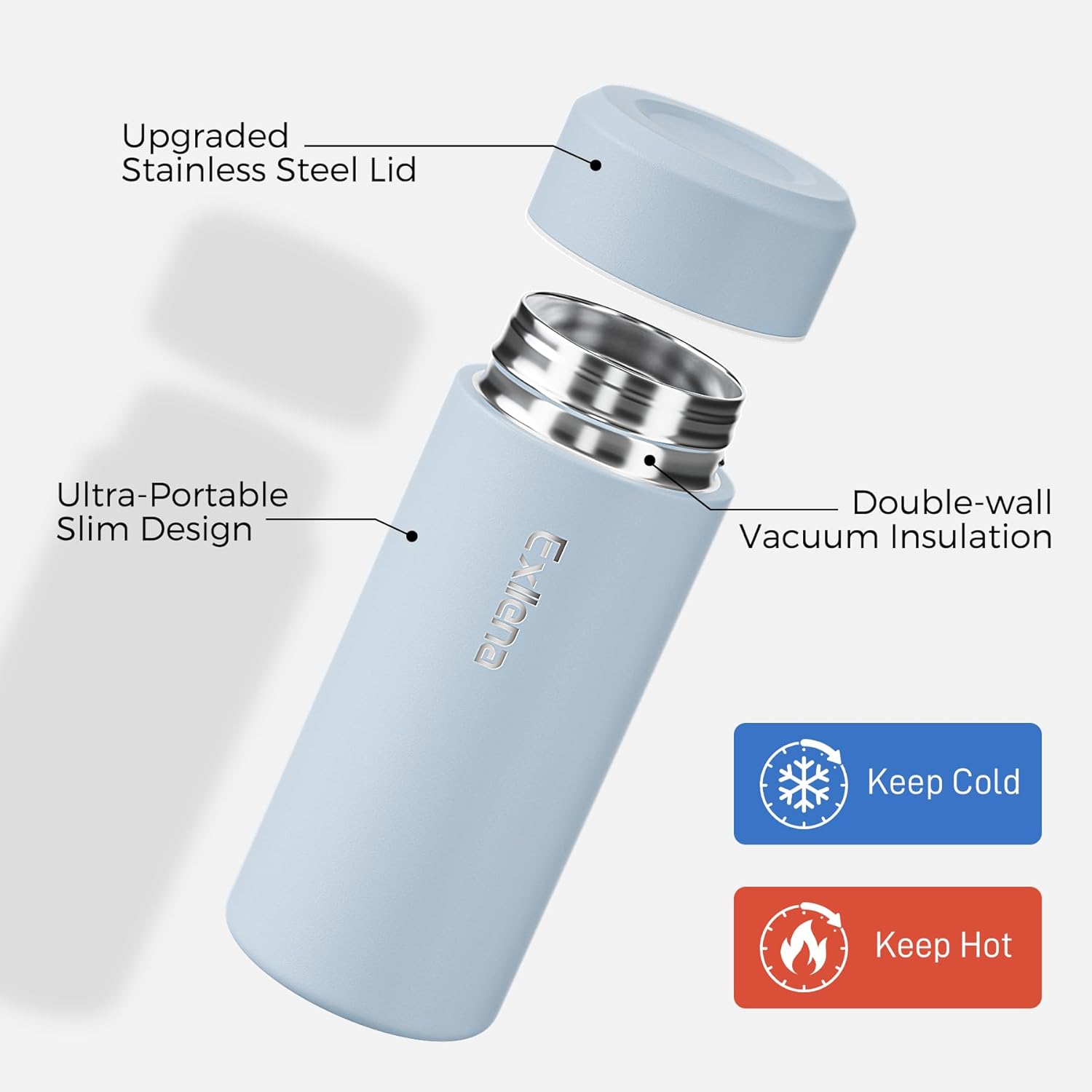Thumbnail 2 de Exllena Upgraded 250ml mini insulated bottle
