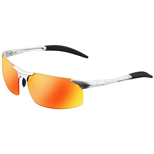 Detalle de BALINCO Occhiali da sole Sport con montatura in alluminio e lenti TAC polarizzate — set accessori regalo