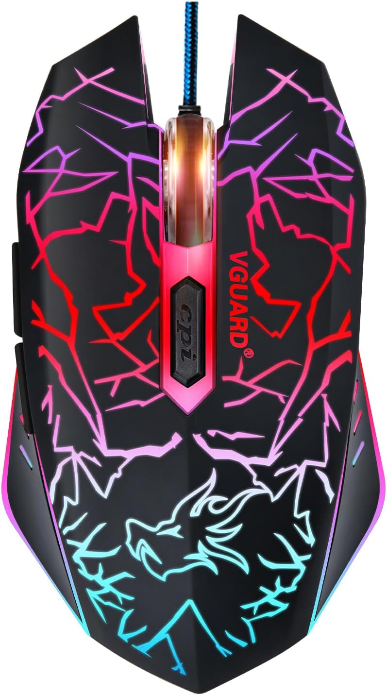 Detalle de VGUARD Mouse da gaming 6 pulsanti, DPI 2400
