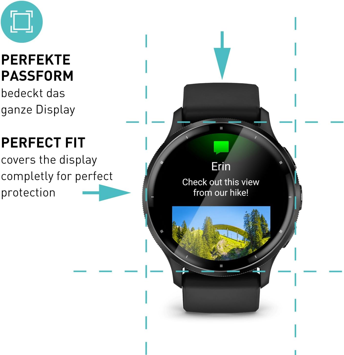 Detalle de SmarTect 3Pack_TPU_Garmin_Venu_3_1 TPU Screen Protector for Garmin Venu 3, 3-Pack