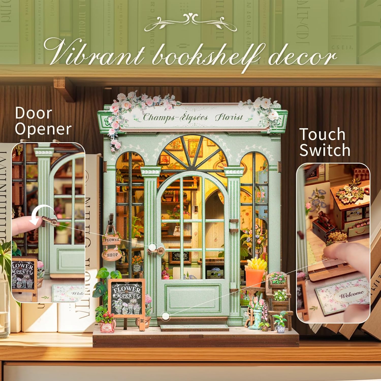 Thumbnail 2 de CUTEBEE Book Nook Kit Champs-Élysées Florist