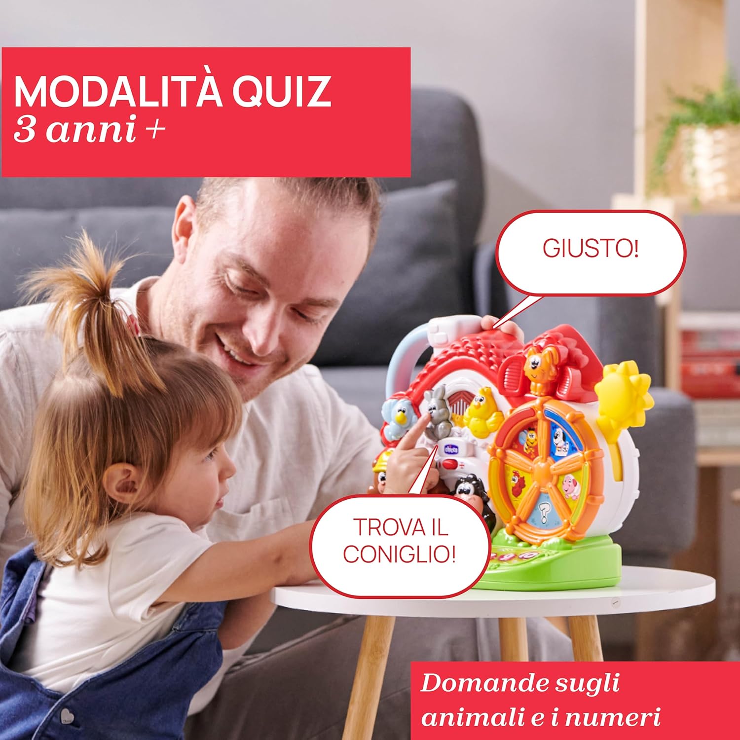 Detalle de Chicco Fattoria Parlante Bilingue: Fattoria Educativa Interattiva per Neonati e Bambini 1–4 Anni