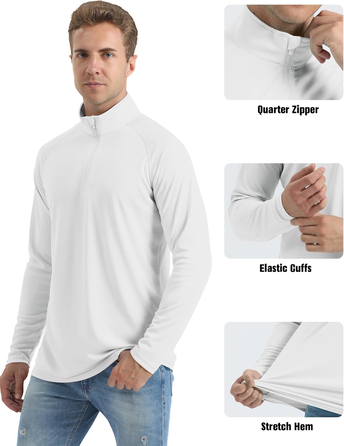 Thumbnail 6 de MAGCOMSEN Men's Long Sleeve Sun Shirt UPF 50+ with 1/4 Zip