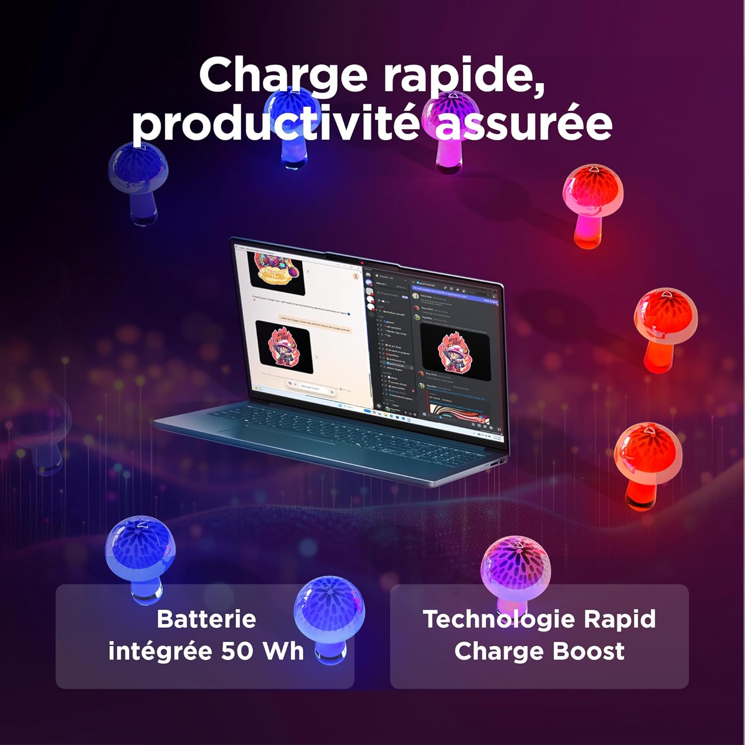 Thumbnail 4 de Lenovo IdeaPad Slim 3 16IRH10 (16") – Intel Core i7-13620H, 16 Go RAM, SSD 1 To, Windows 11 Home, clavier AZERTY