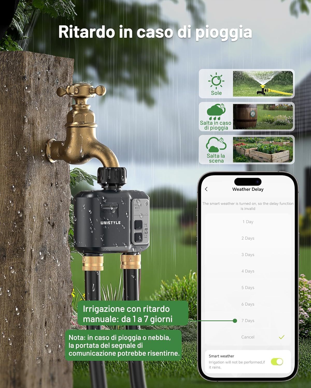 Thumbnail 6 de Centralina Irrigazione WiFi 2 Vie | Controllo remoto e gestione a due zone per giardino