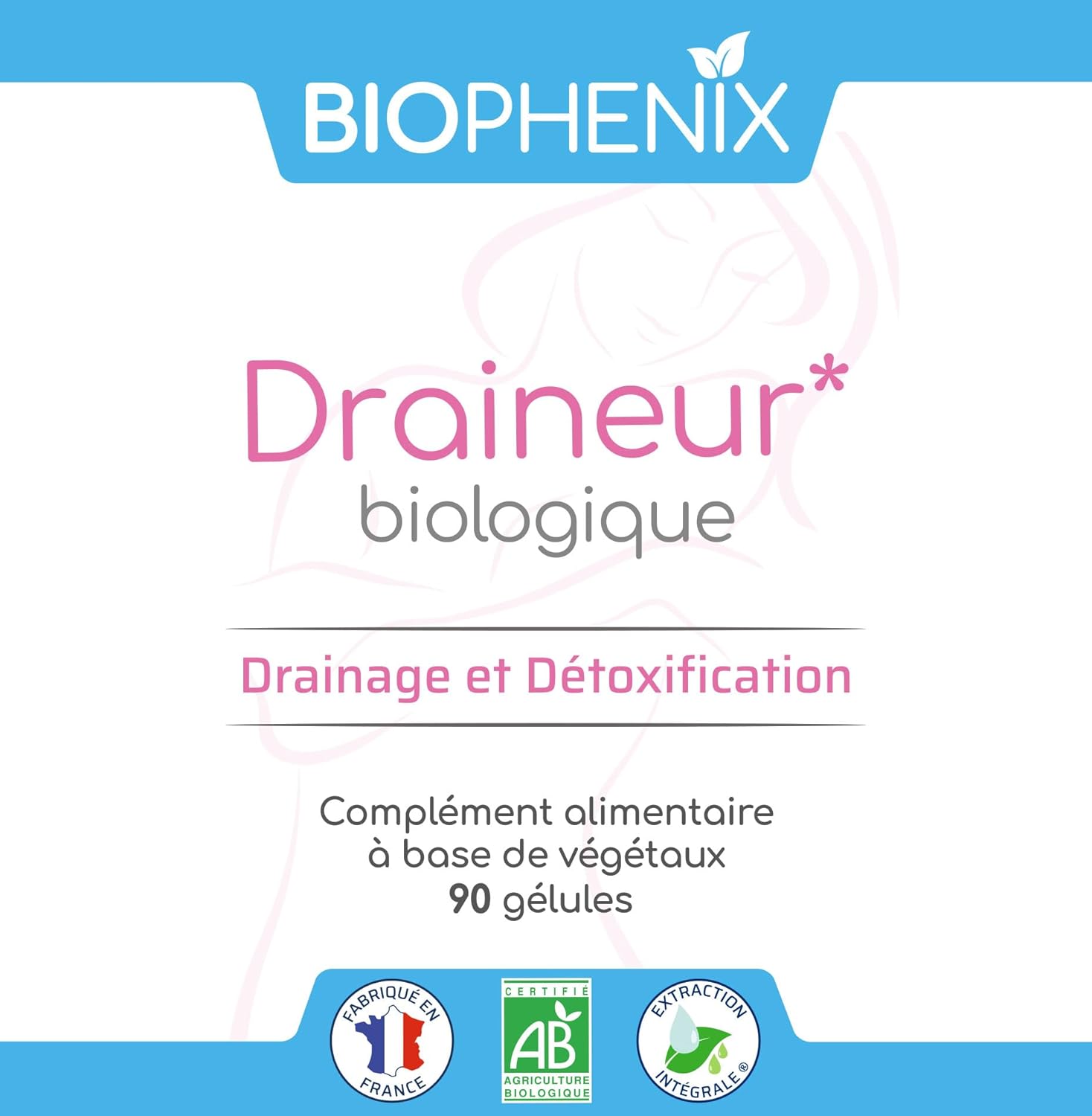 Thumbnail 1 de Biophénix Draineur Biologique 90 gélules – complément alimentaire BIO 100% végétal