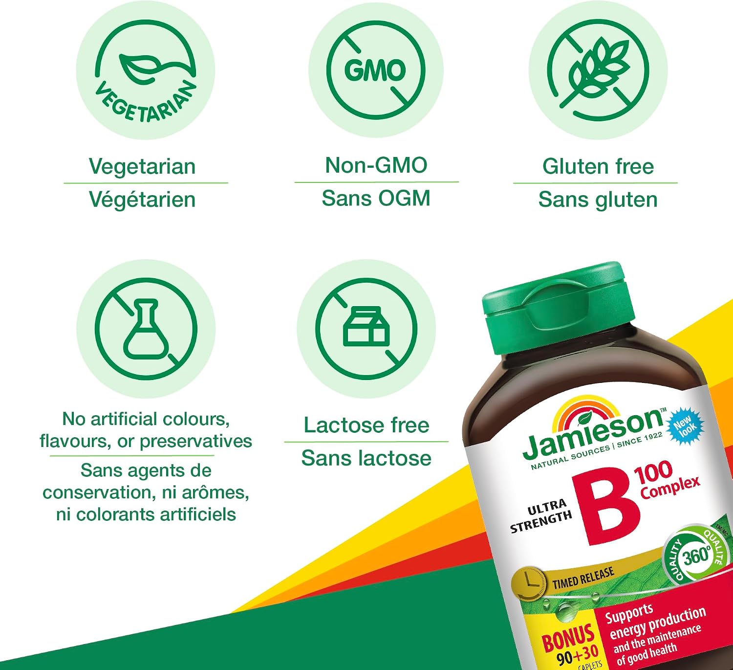 Detalle 2 de Jamieson B100 Complex 64642025487 Timed-Release Caplets, 120 Count