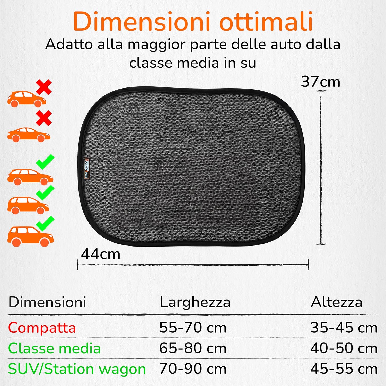 Detalle de Upgrade4cars 2 x Parasole Auto per Bambini con Protezione UV – Pellicola Sottile Autoadesiva per Finestrini Laterali