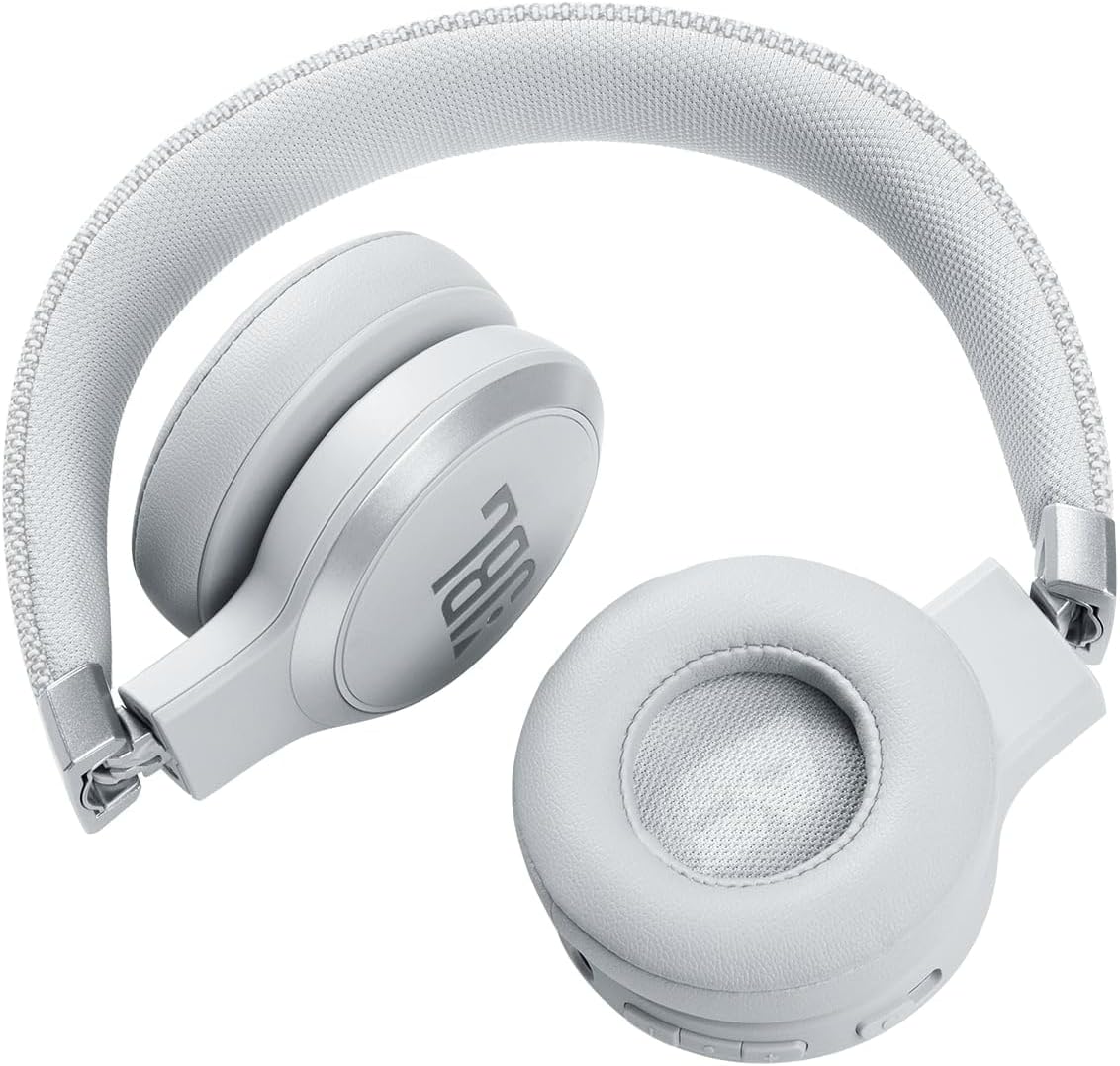 Detalle de JBL Live 460NC Blanc – Casque sans fil à réduction de bruit et autonomie jusqu’à 50 h