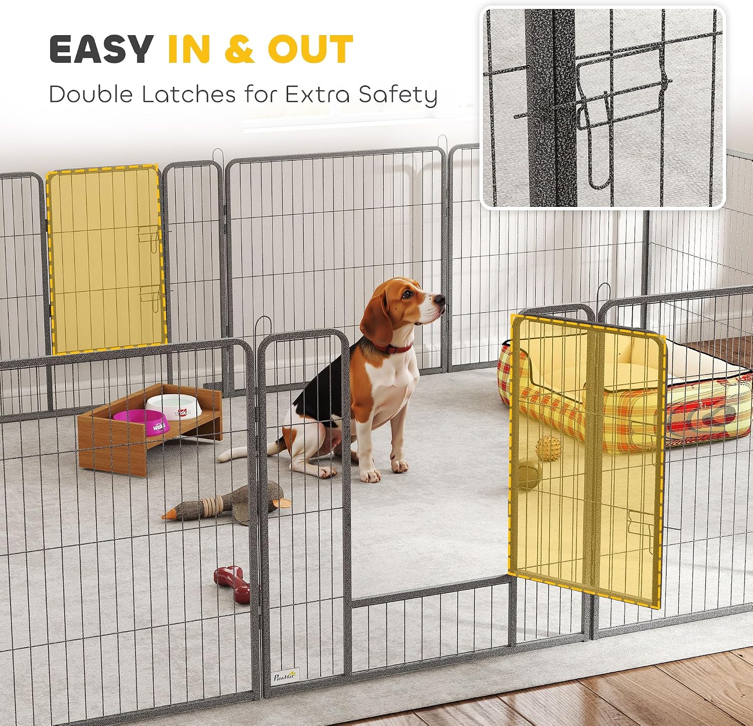 Detalle 2 de PawHut Dog Playpen 16 Panels