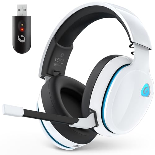 Imagen de AOC 2.4GHz Wireless Gaming Headset for PS5/PS4/PC/Switch (White) – 45Hr Battery, 50mm Drivers, Detachable Mic en OfertitasTOP