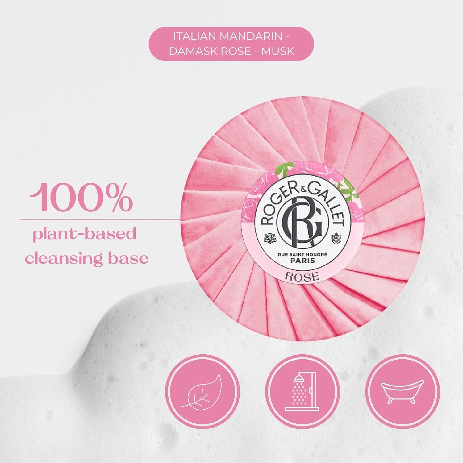 Thumbnail 2 de Roger & Gallet Rose Savon Bienfaisant 100g – savon parfumé pour les mains et le corps