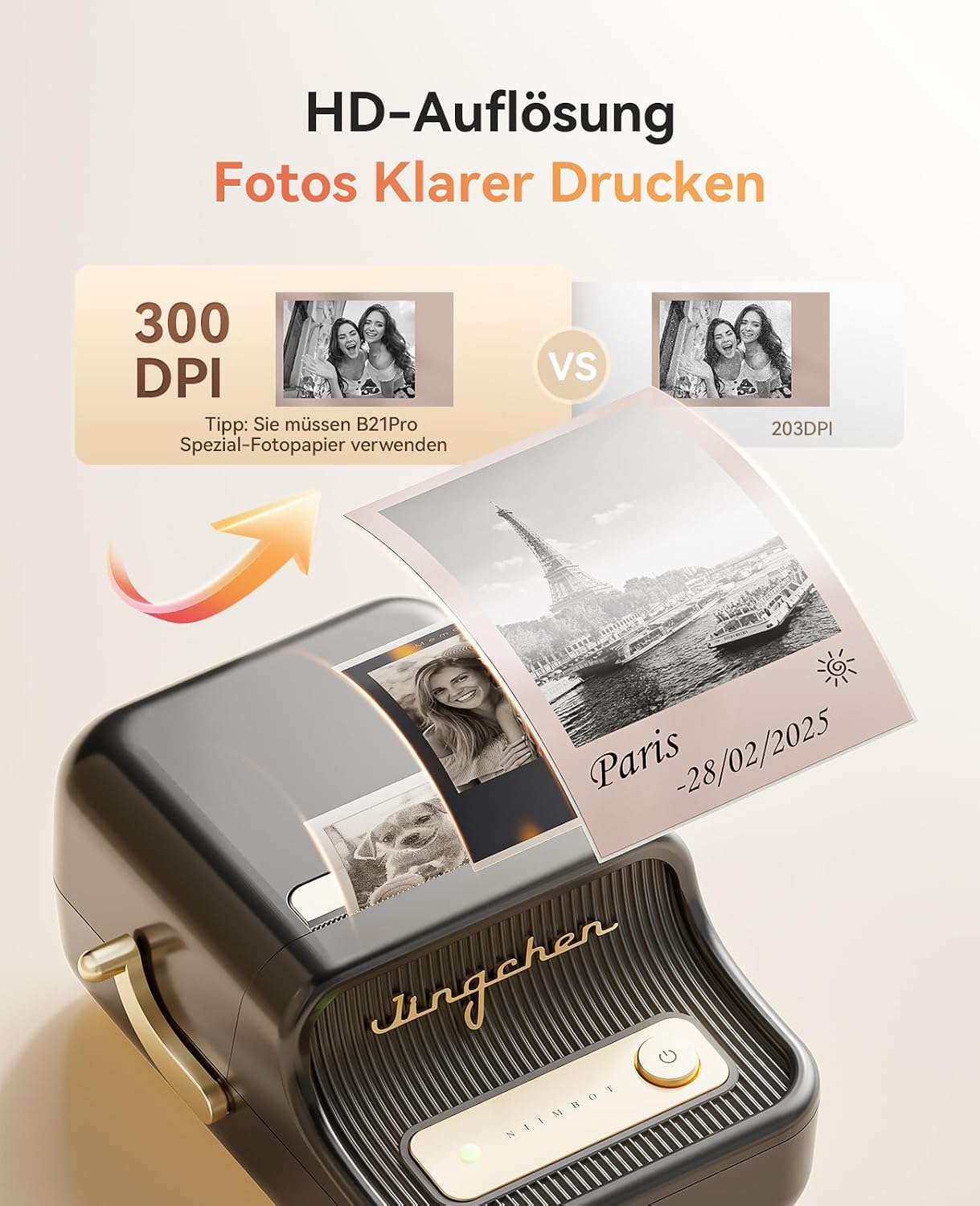 Detalle 1 de NIIMBOT Etikettendrucker B21 Pro 300dpi