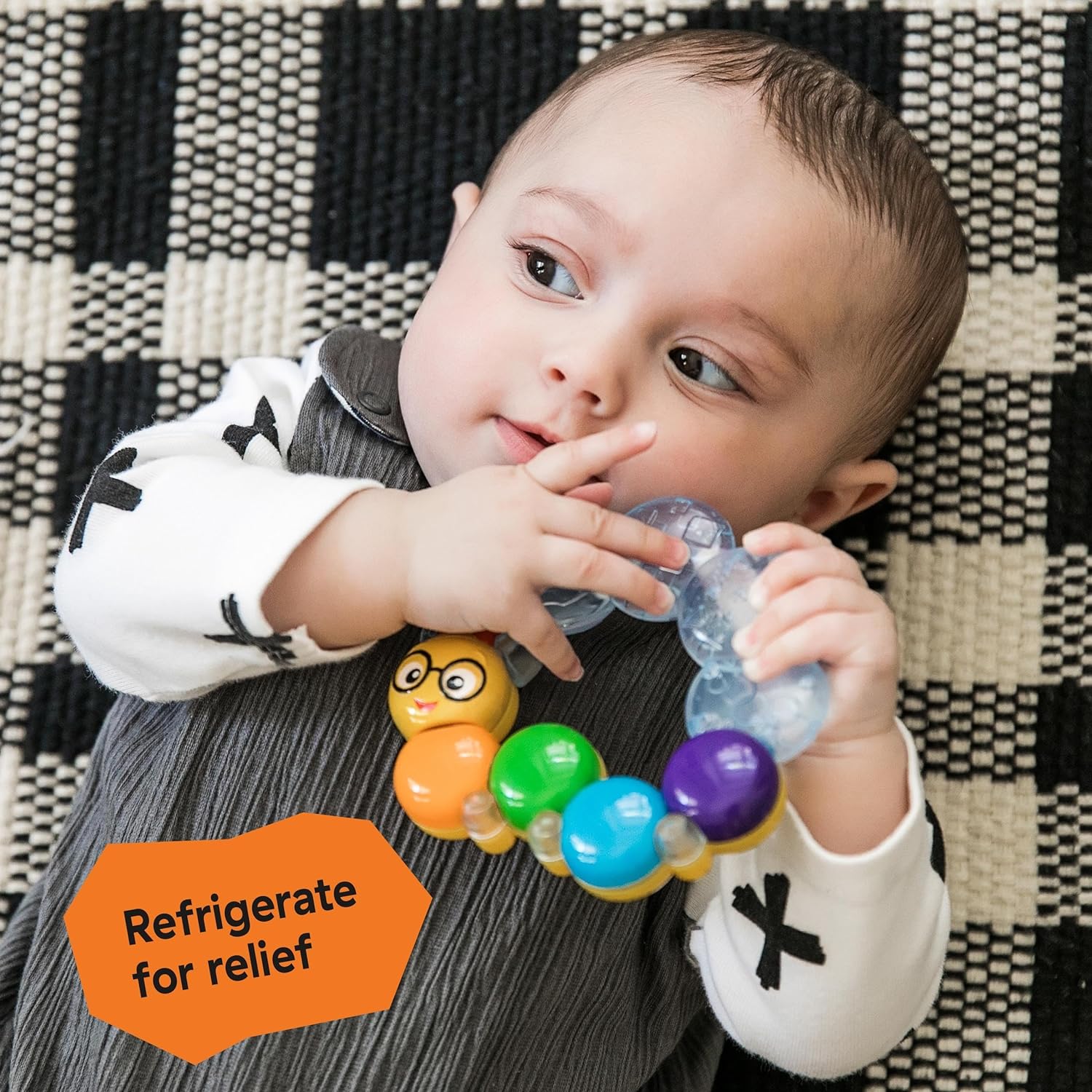 Thumbnail 2 de Baby Einstein Teether-pillar Rattle and Chill water-filled teething aid (10573) for 3 months+