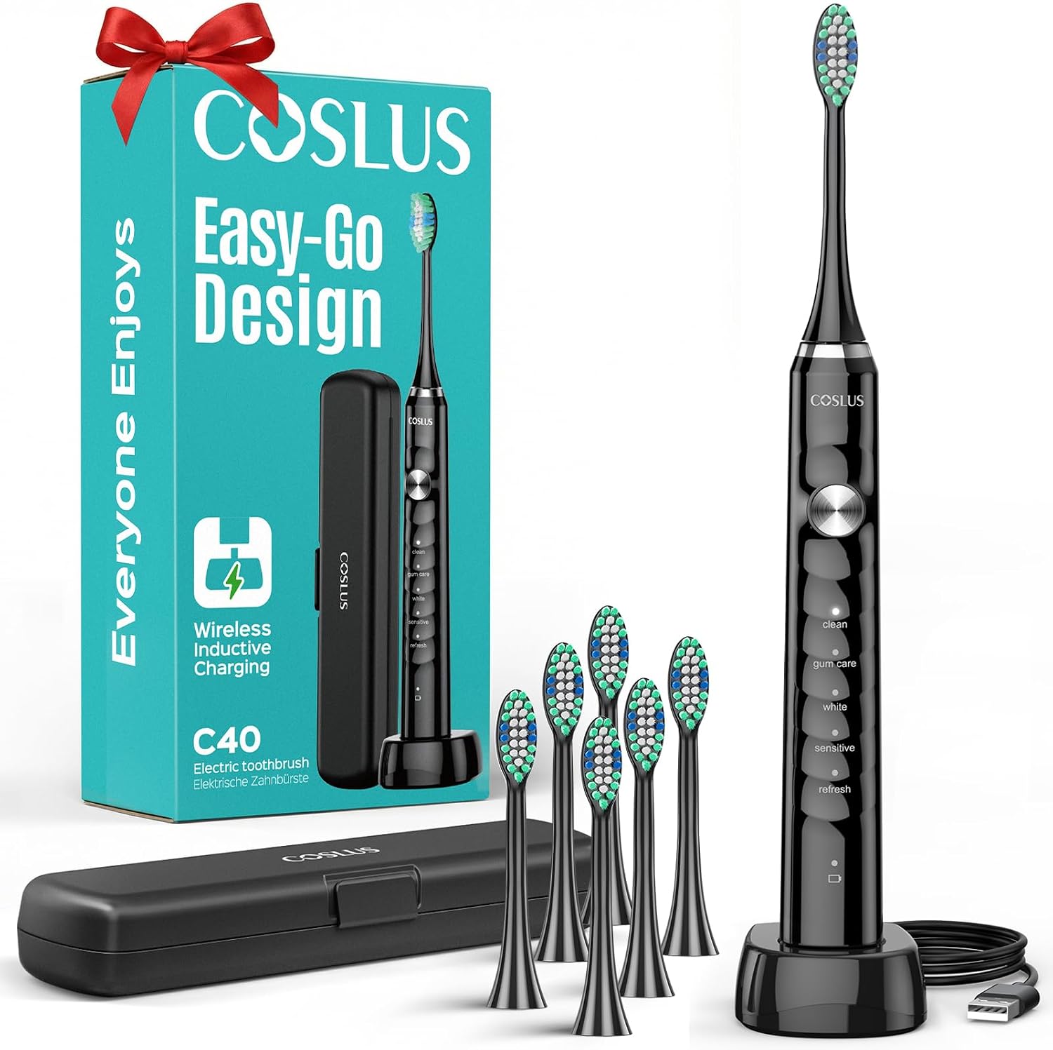 Detalle de COSLUS Sonic Electric Toothbrush 47000 VPM 🪥