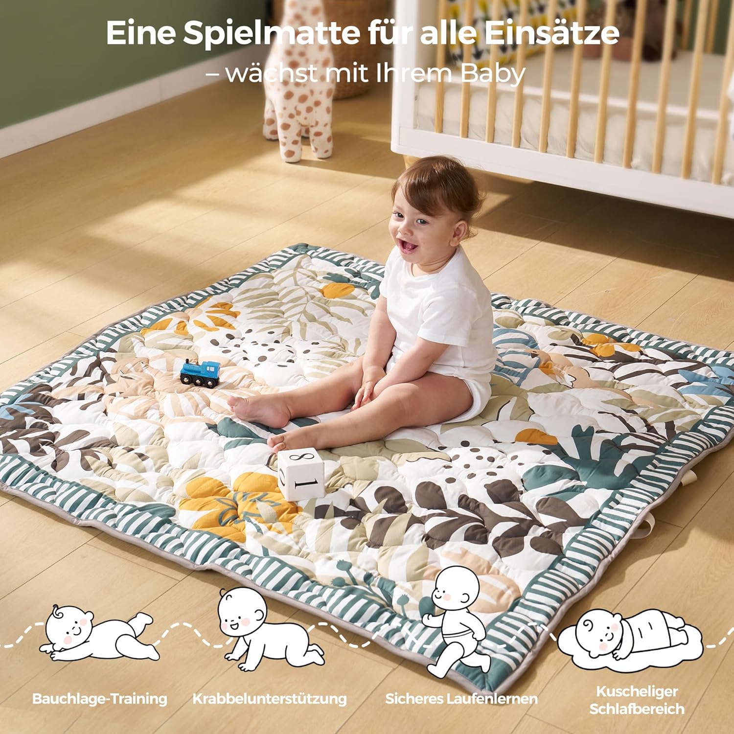 Thumbnail 4 de Momcozy Spielmatte Baby 127x127 cm