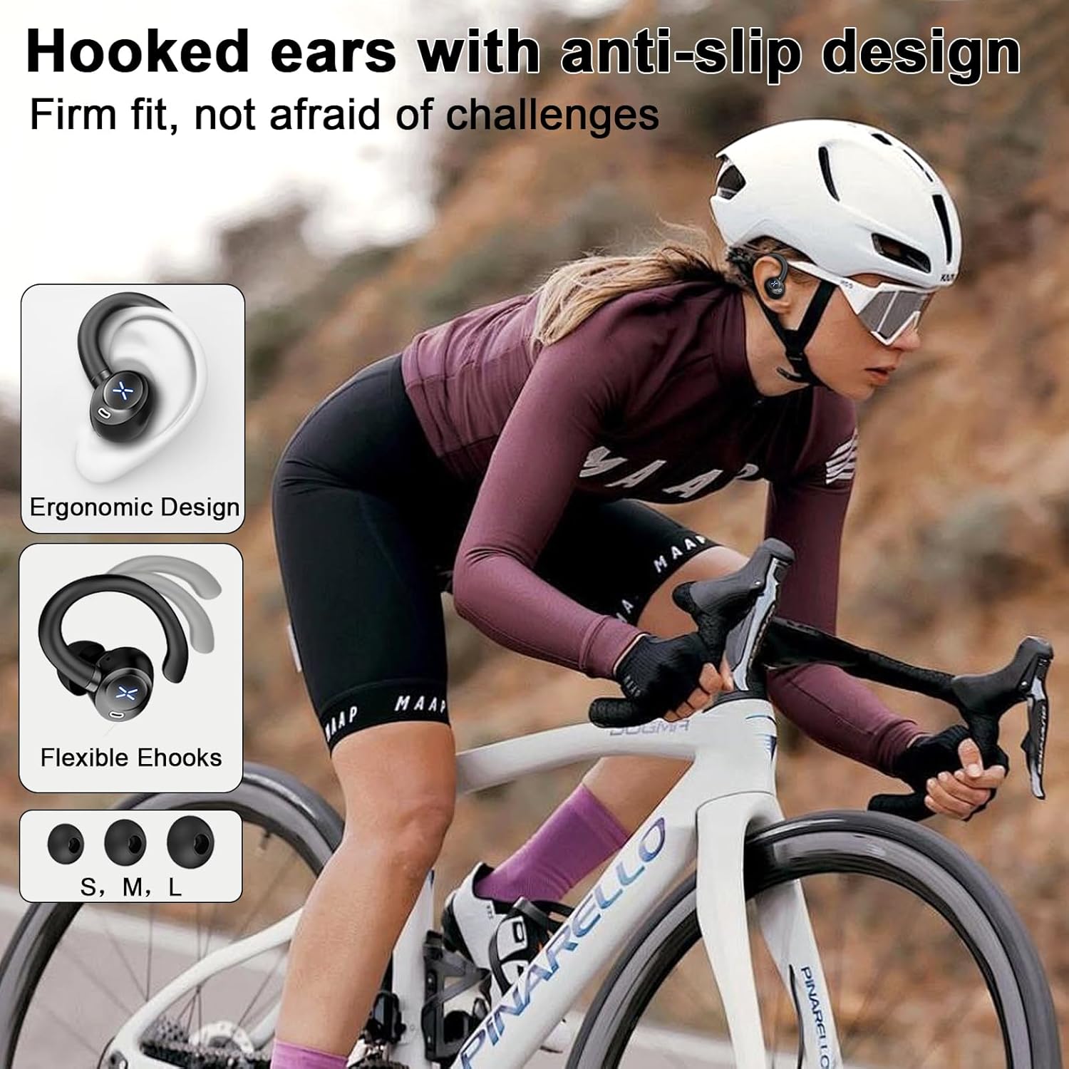 Detalle de Bluetooth Kopfhörer Sport, 2026 In Ear – IPX7, 60h Laufzeit, LED Display, ENC Noise Cancelling, USB-C