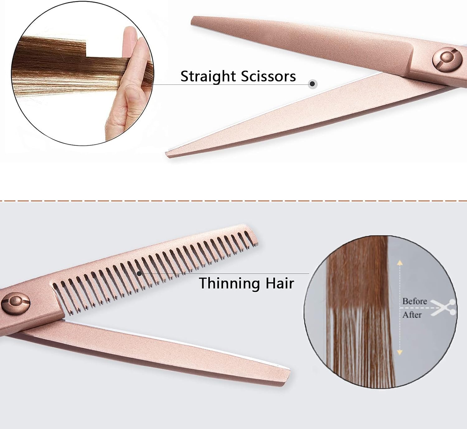 Thumbnail 1 de PURPLEBIRD Hairdressing Scissors – 6 Inch Professional Hair Thinning Scissors Kit