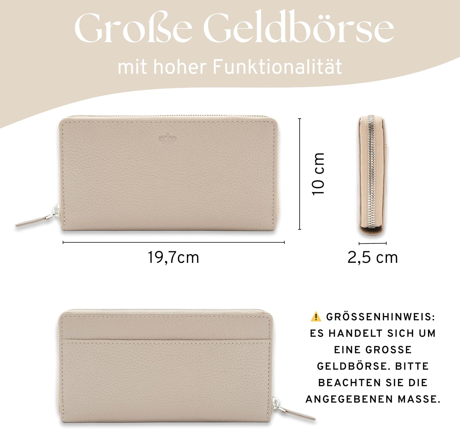 Thumbnail 5 de Baur Damen Geldbörse – Echtes Leder mit RFID-Schutz und Rundum-Reißverschluss