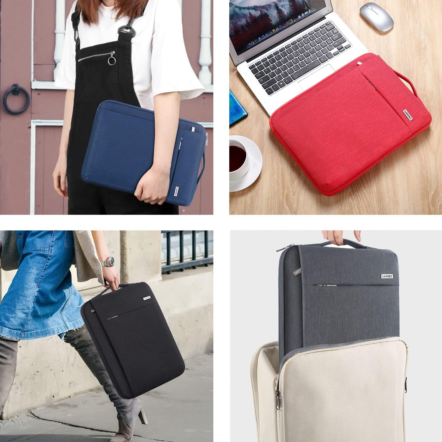 Thumbnail 6 de LANDICI 360° Protective Laptop Sleeve 13" Grey