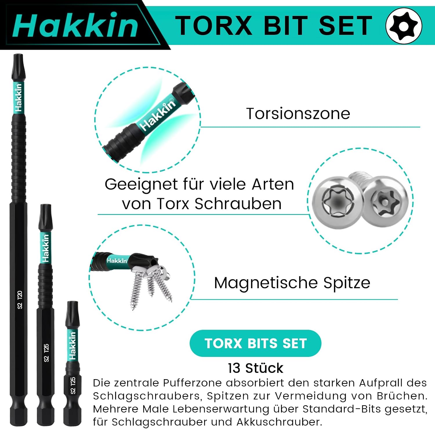 Thumbnail 3 de Hakkin Torx Bit Set mit 13 Bits