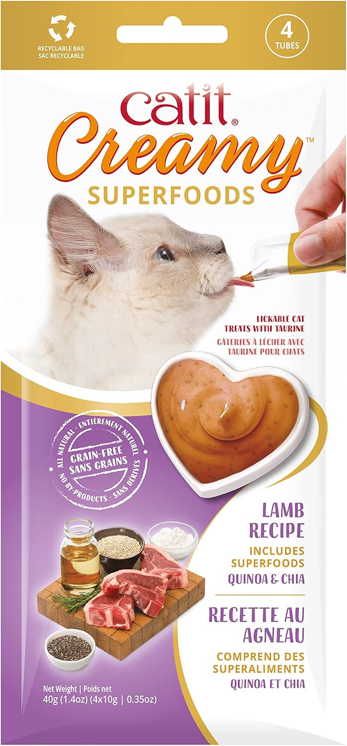 Detalle de Catit Creamy Snack líquido para gatos – Bote surtido 80 x 10 g
