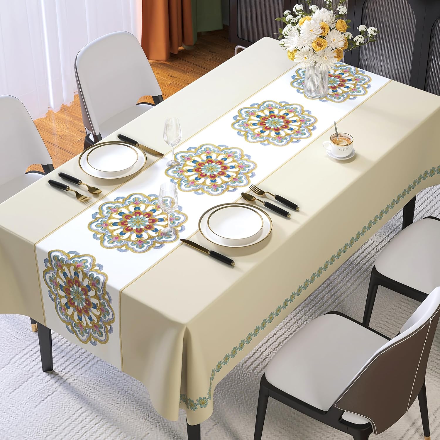 Thumbnail 6 de HOMOHEINI Vinyl Tablecloth, 52 x 70 Inches