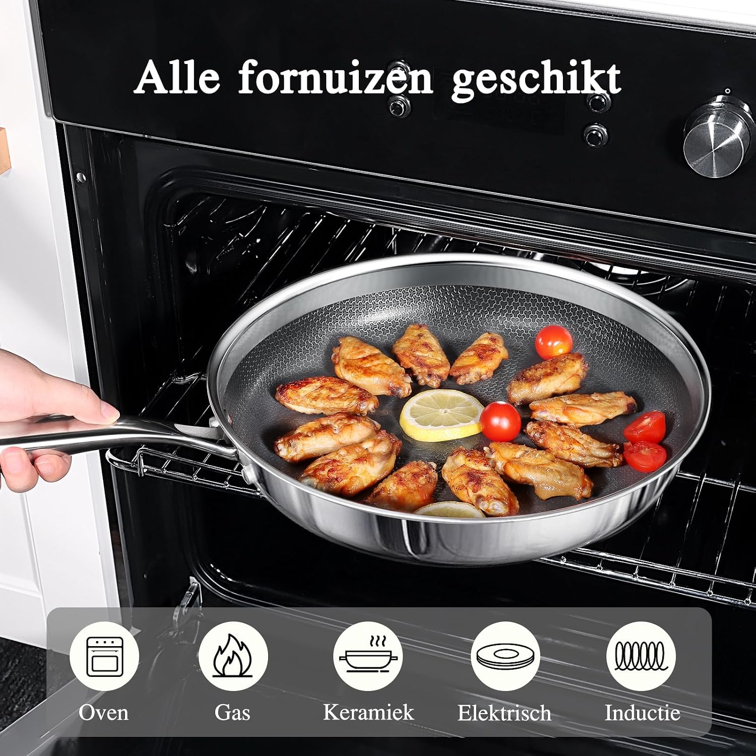 Detalle de GiPP LSH-JPK – patelnia ze stali nierdzewnej 26 cm, potrójna warstwa