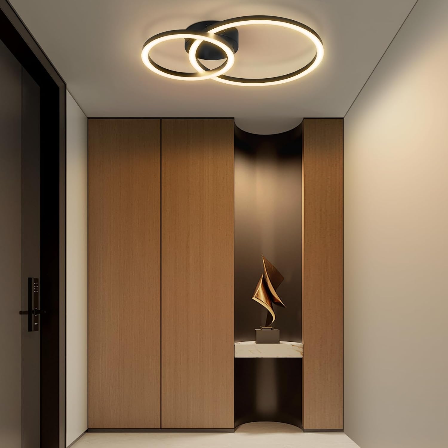 Thumbnail 6 de Homefire Deckenlampe 2-Ringe Design, 40 cm, 23W, 3000K Warmweiß – moderne LED-Deckenleuchte für Wohnzimmer, Küche, Schlafzimmer